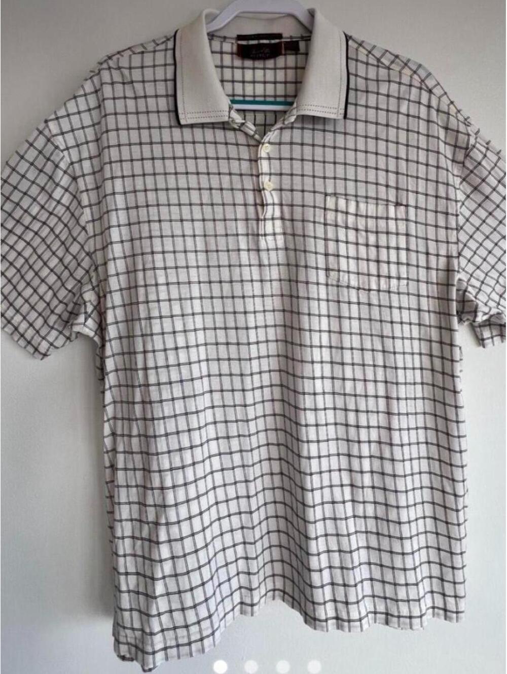 Vintage Fairway Golf Checkered Polo Shirt Men’s L